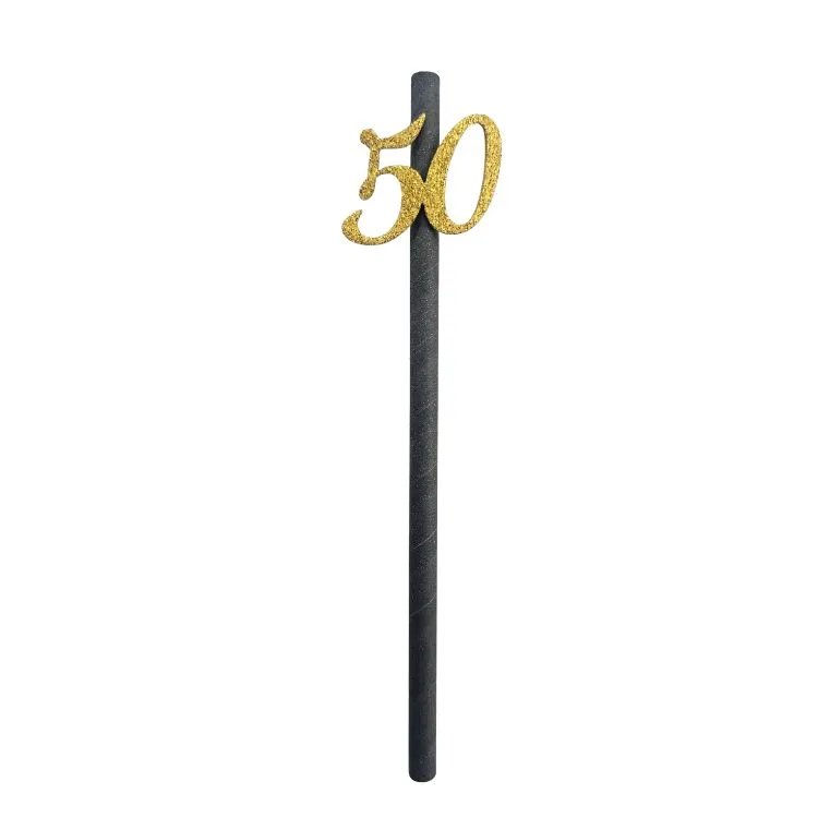 Customizable Paper Straws for Birthday Celebrations